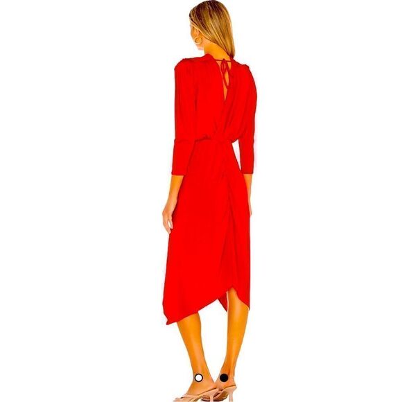 We Are HAH Ruche Ruched Red Dress Size Small Revolve NWT - Picture 3 of 14